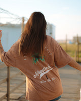 MIAMI BEACH T-SHIRT - BROWN WASHED