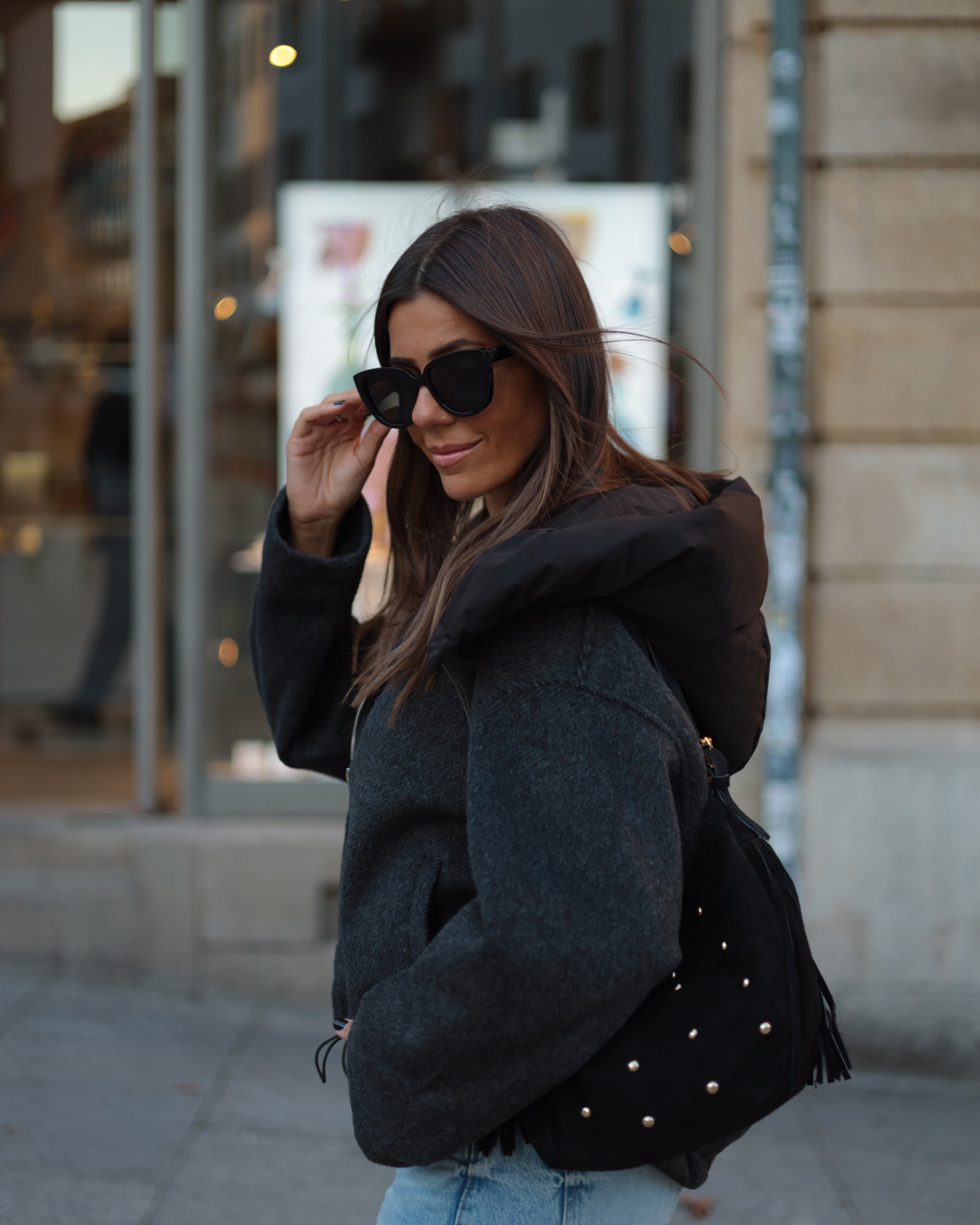 Wool Hooded Zip Jacket