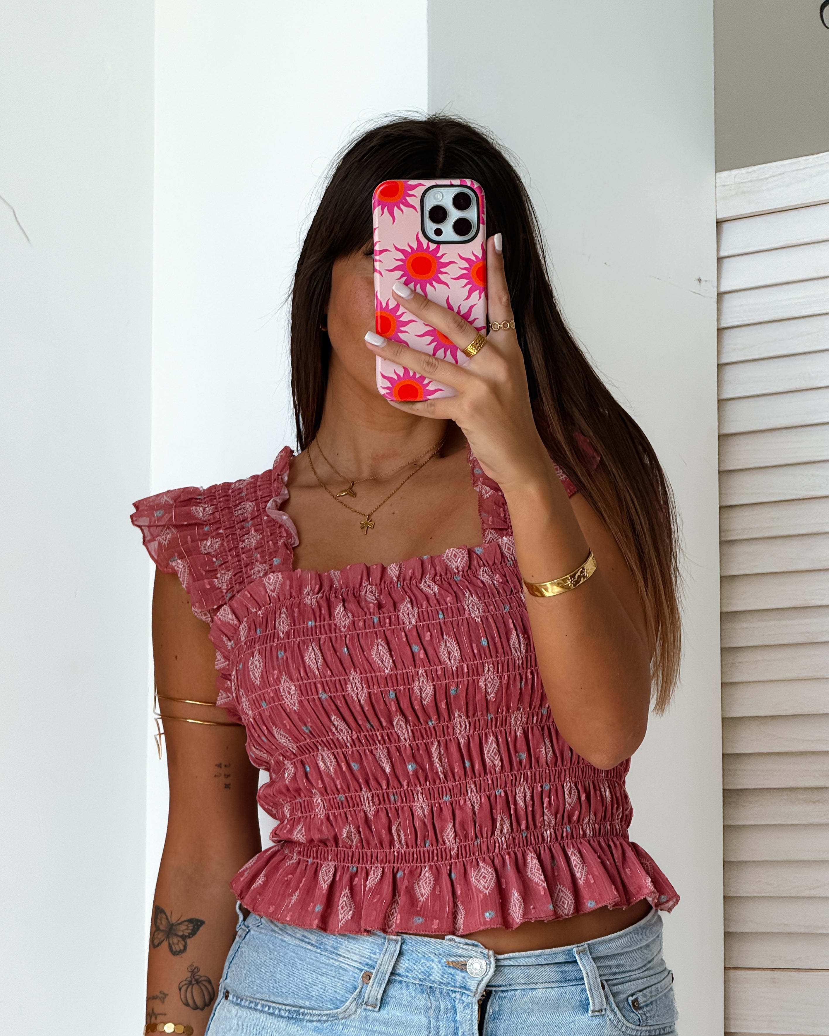 TOP CLAIRE - BURNT CORAL