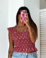TOP CLAIRE - BURNT CORAL