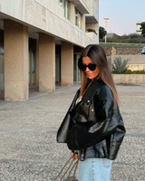 RAVEN OVERSIZED JACKET - BLACK