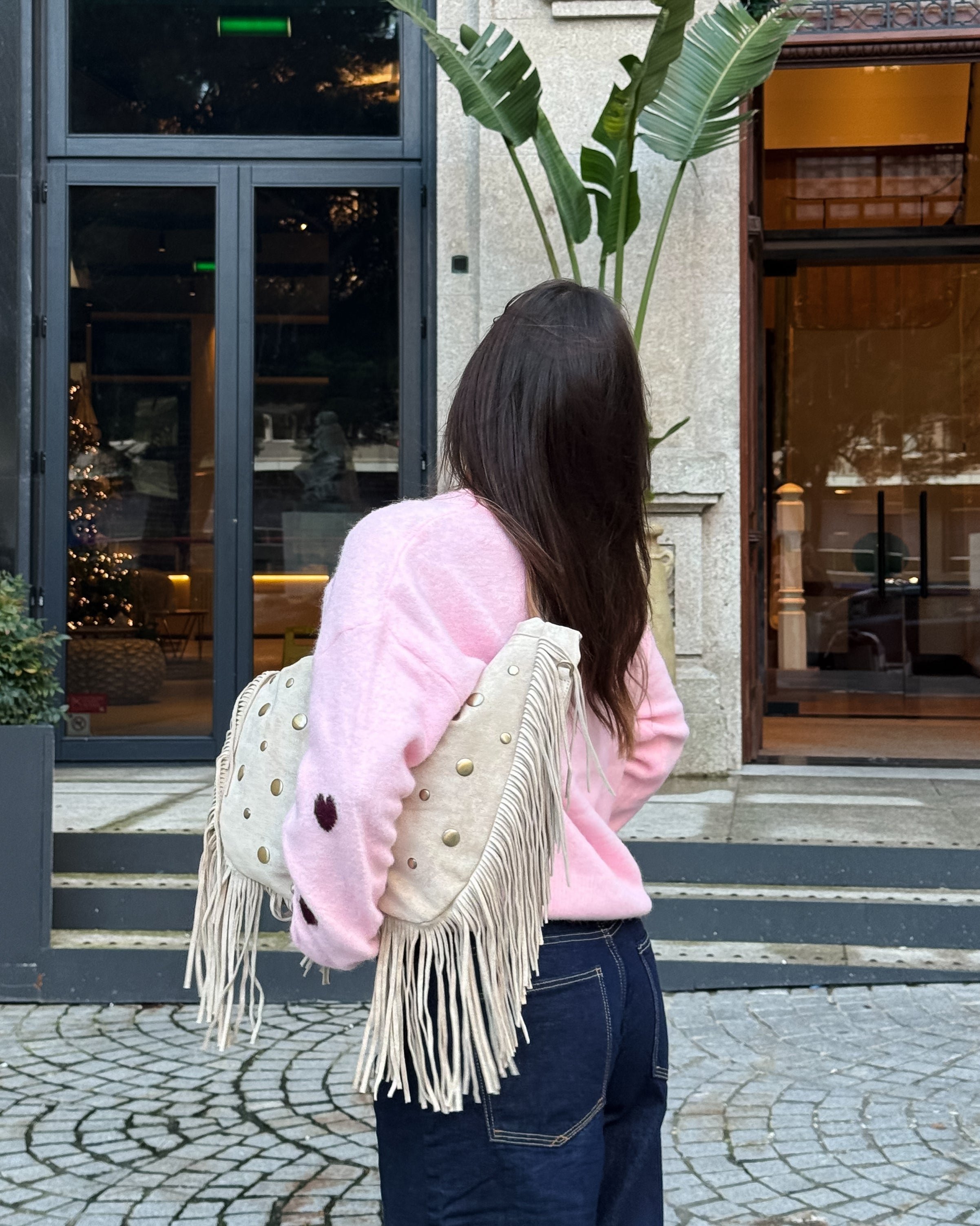 WEST BAG – SAND STUD FRINGE EDITION