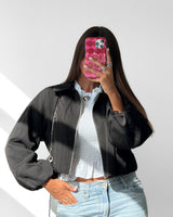 CASACO BOMBER BLANCA
