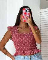 TOP CLAIRE - BURNT CORAL