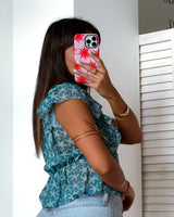 Carolina Blouse - Turquoise Starfish