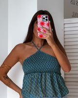 TOP SOLANA - BLUE & LIME