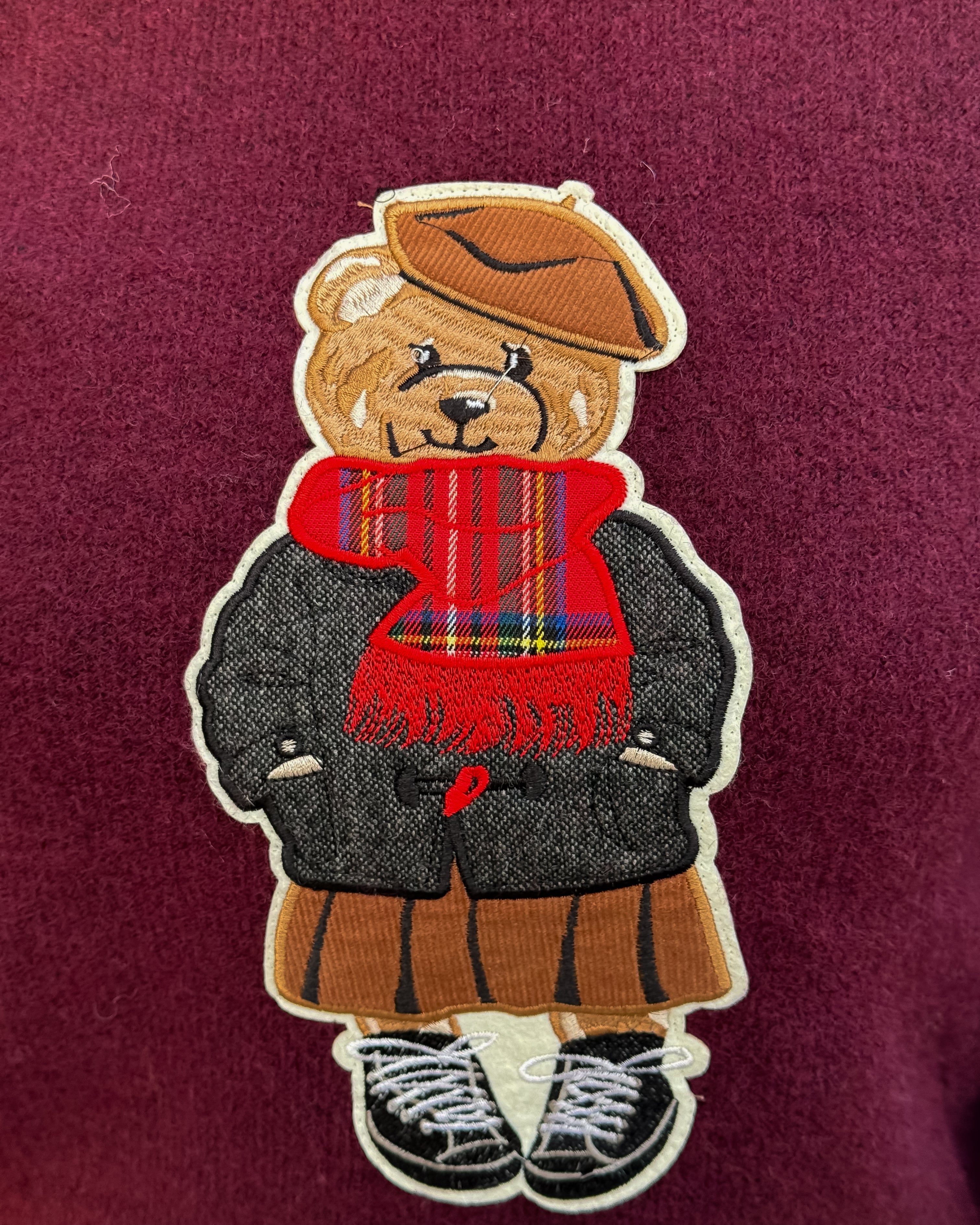 TEDDY WOOL BLEND SWEATER - BORDEAUX