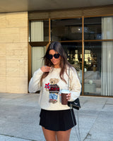 SUÉTER DE MEZCLA DE LANA TEDDY - AZUL MARINO