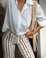 Paloma Pattern Pants - Brownie