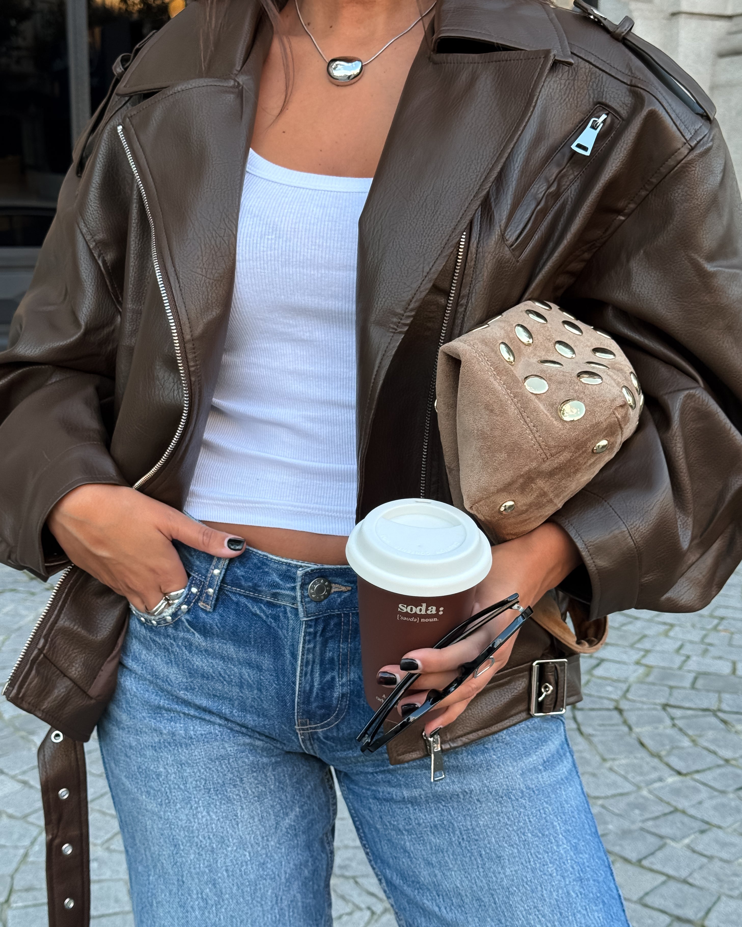 Faux Leather Biker Jacket