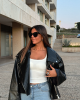 RAVEN OVERSIZED JACKET - BLACK