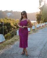 ABBY DRESS - FLORAL FUSCIA