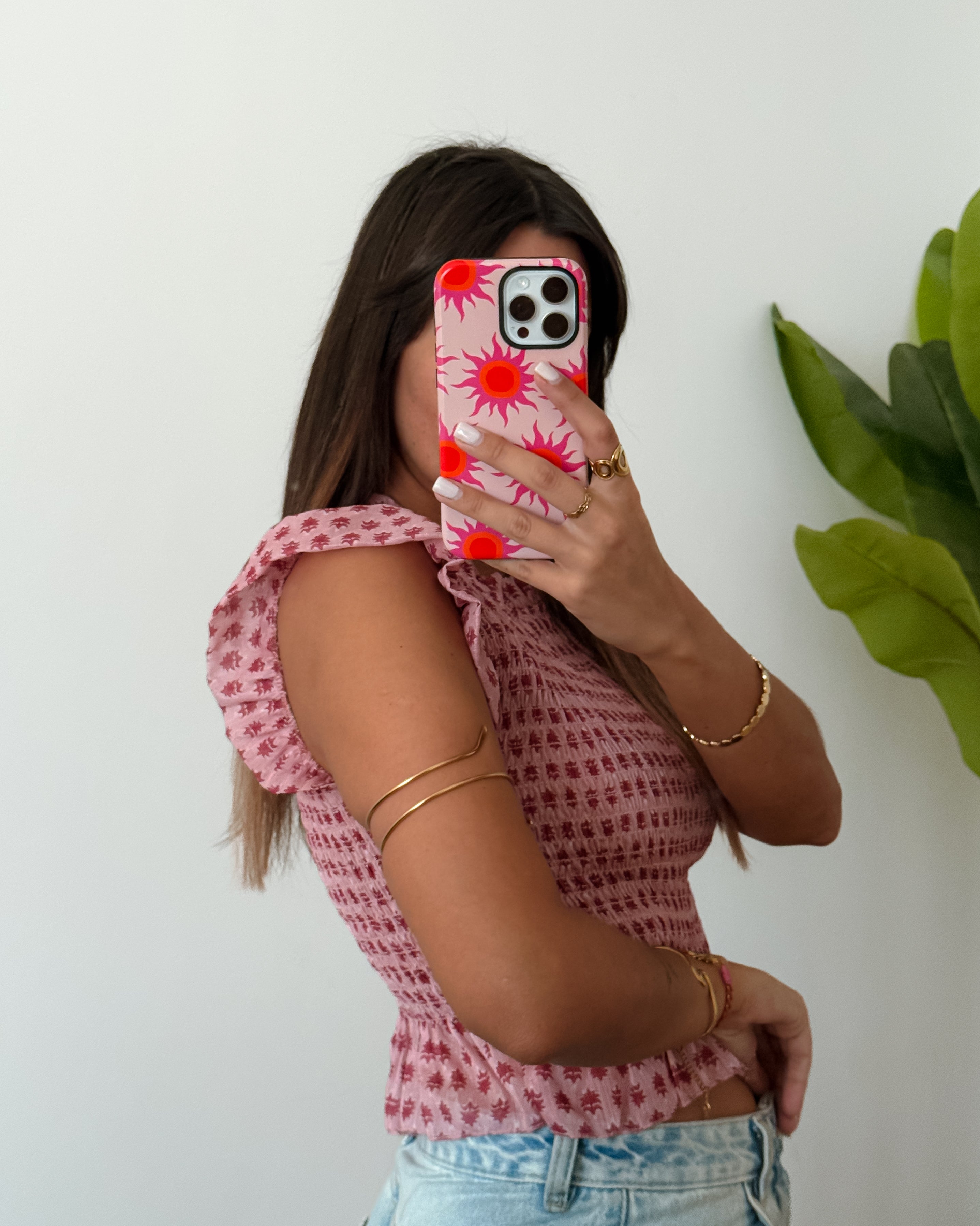 TOP CHARLOTTE - PINK & RED