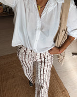 Paloma Pattern Pants - Brownie