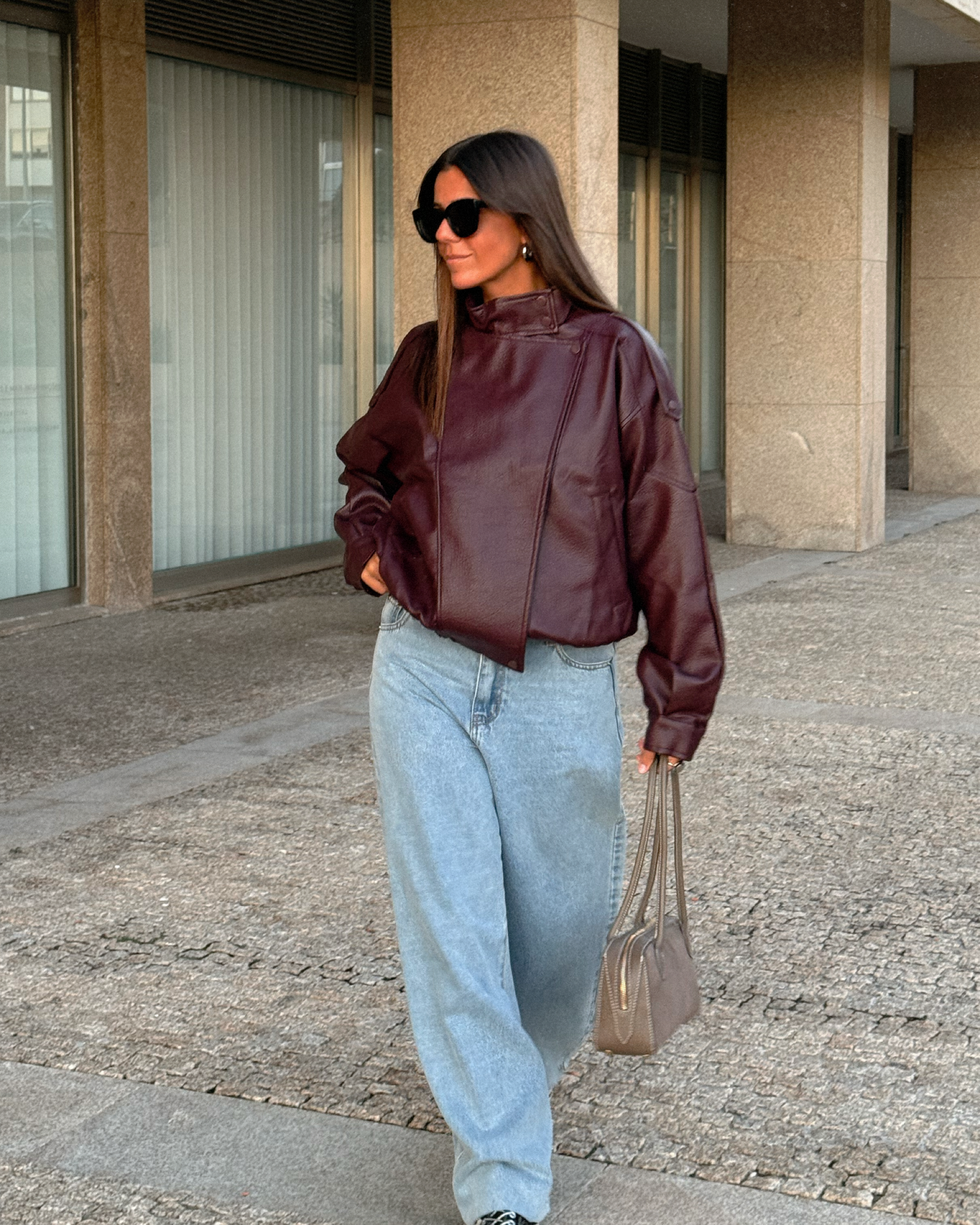 HARPER FAUX LEATHER JACKET