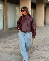 HARPER FAUX LEATHER JACKET