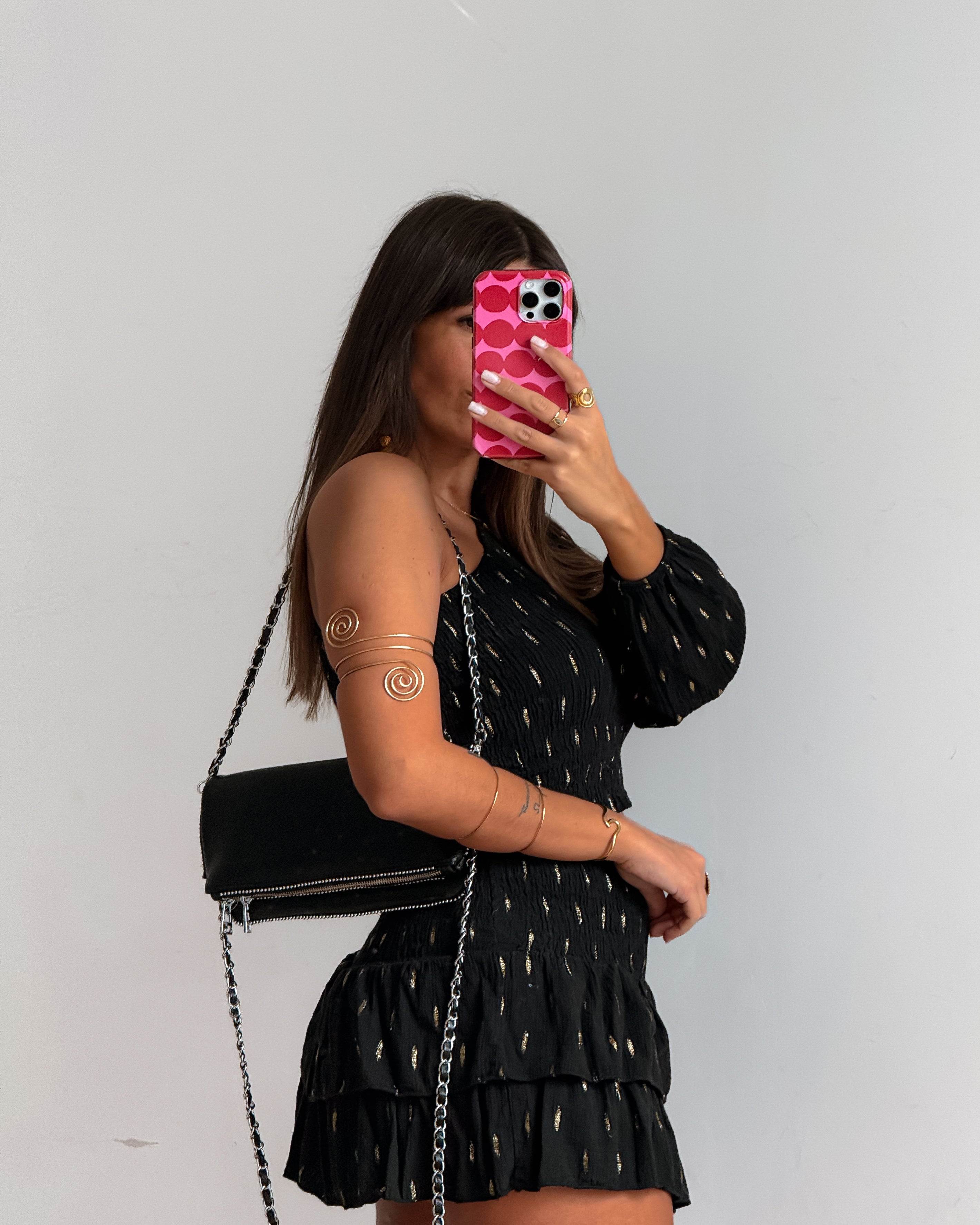One Shoulder Janine Blouse - Black
