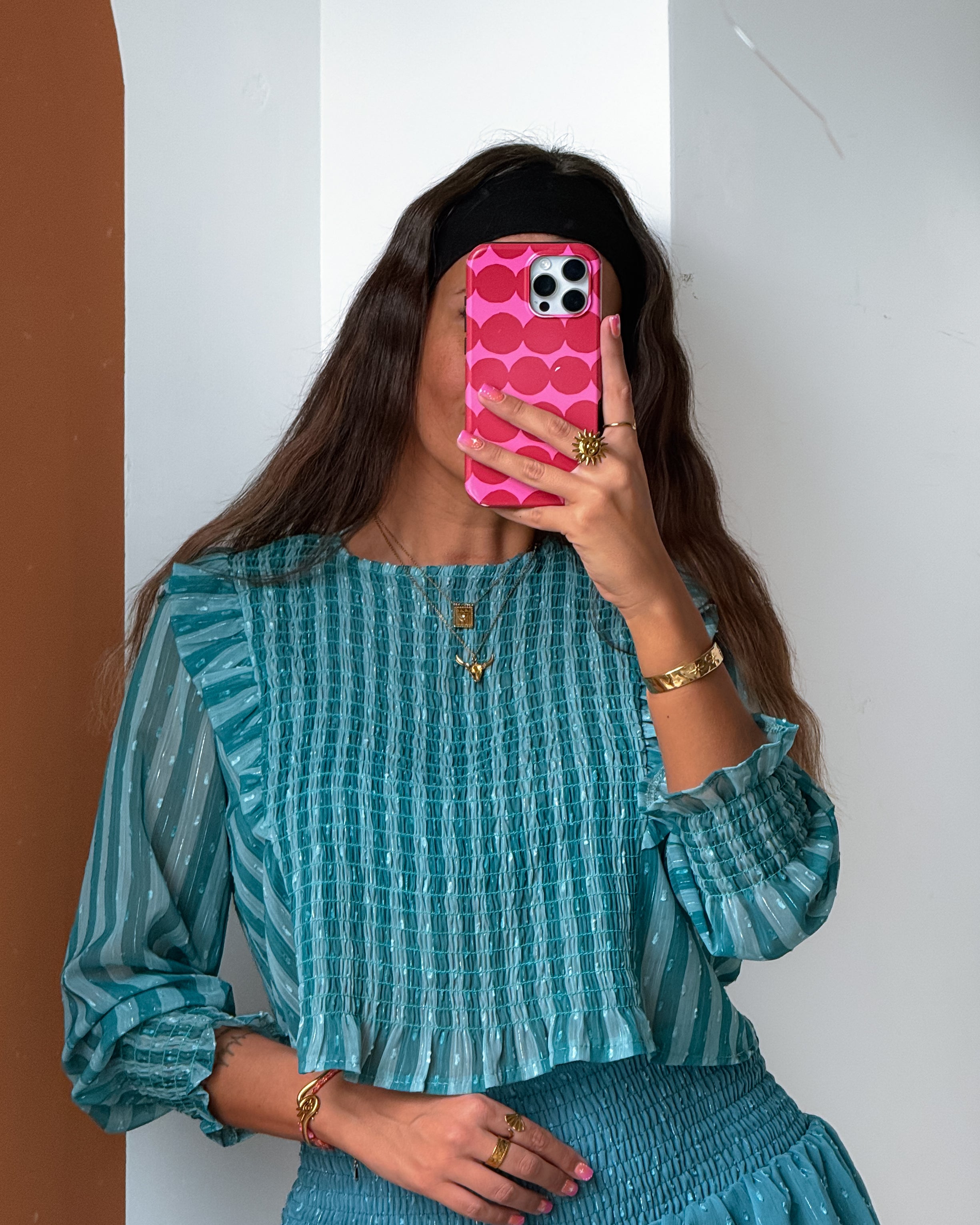 Turquoise Stripe Jenny Blouse