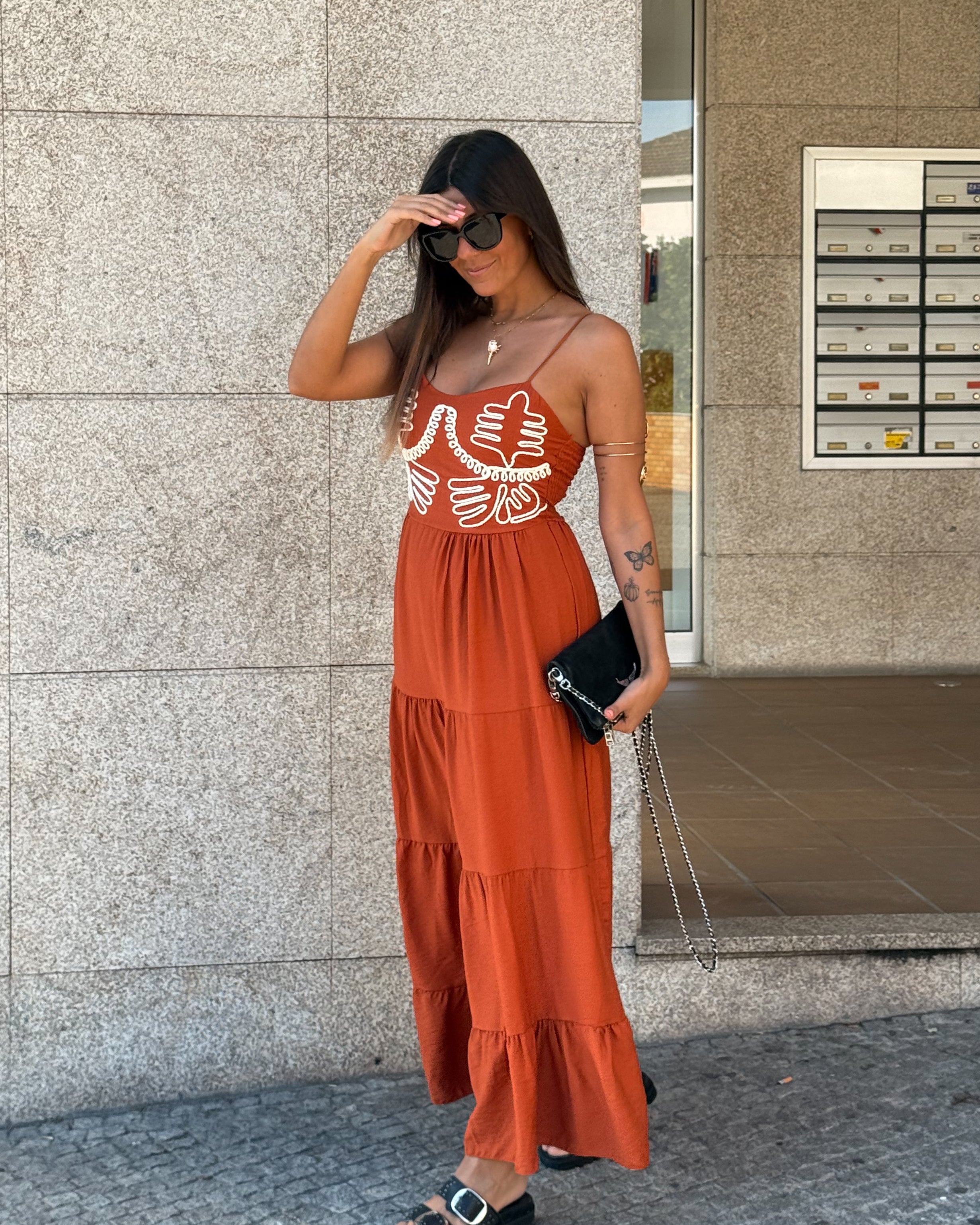 ST. TROPEZ DRESS - TERRACOTTA