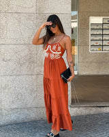 ST. TROPEZ DRESS - TERRACOTTA
