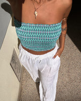 TOP CALLIE - TURQUOISE