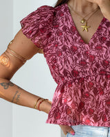 Carolina Blouse - Pink Floral