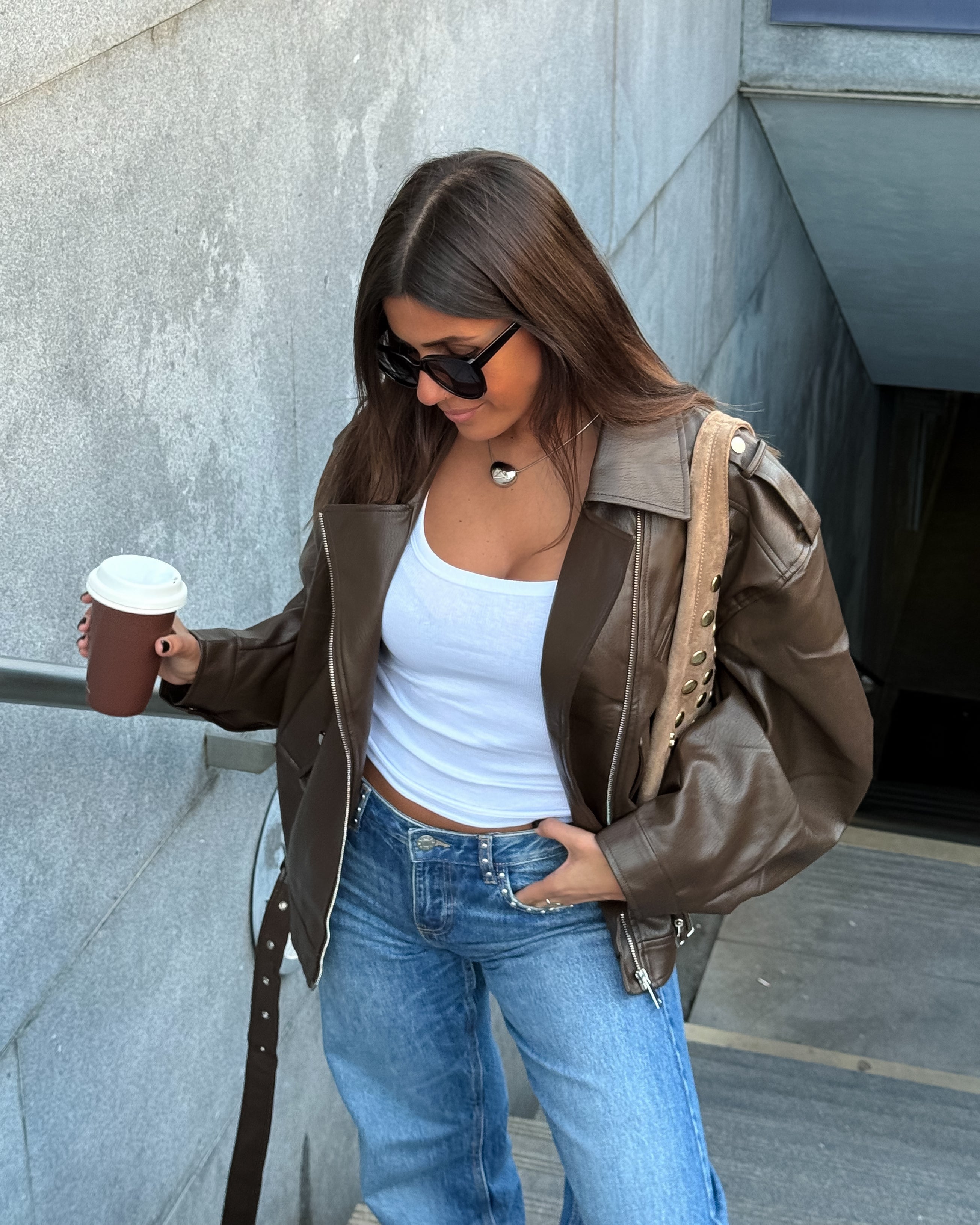 Faux Leather Biker Jacket