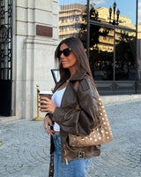 Faux Leather Biker Jacket