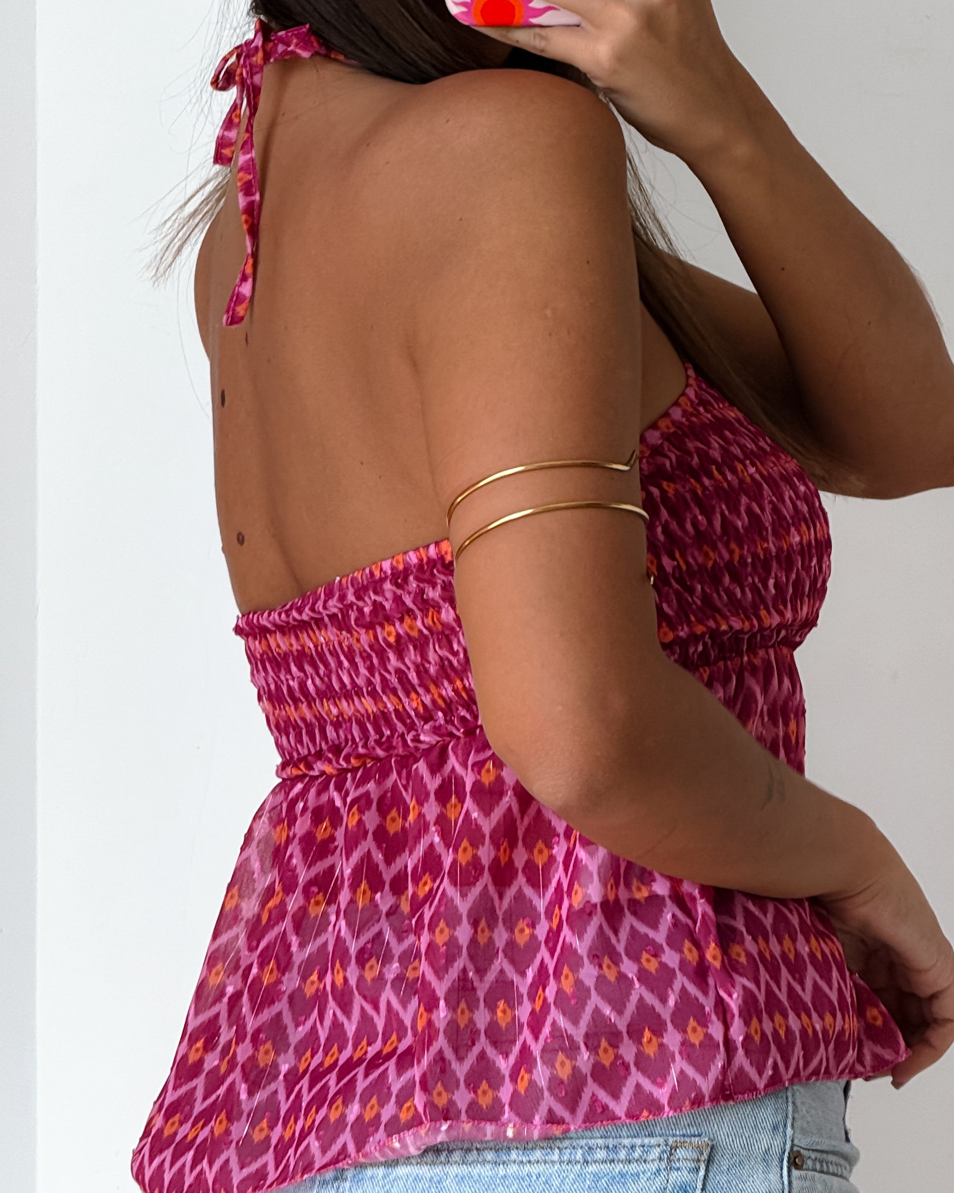 TOP SOLANA - PINK & ORANGE