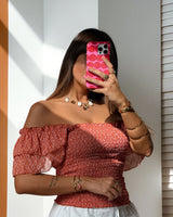 Top Wendy - Orange & Pink