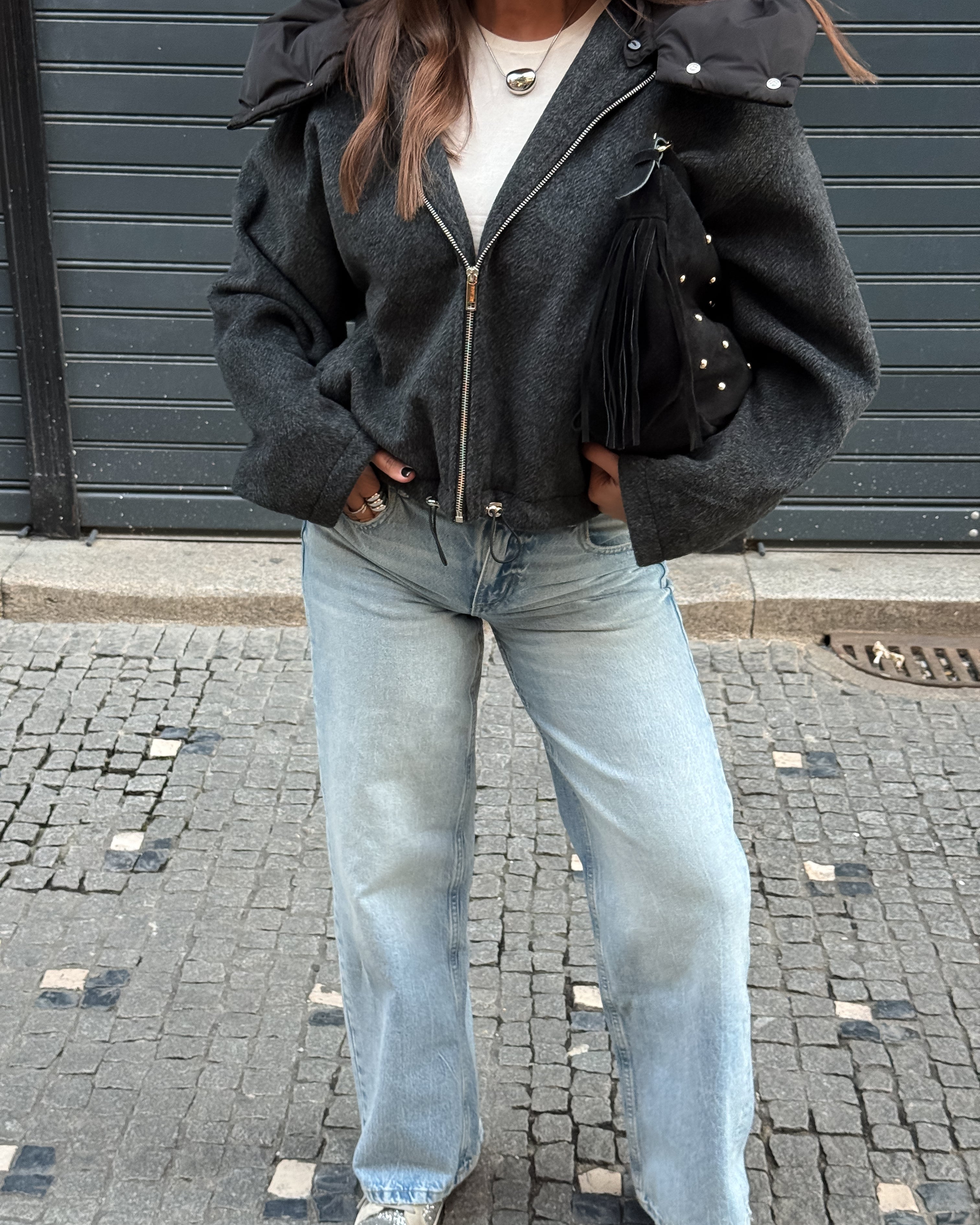 Wool Hooded Zip Jacket