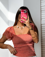 Top Wendy - Orange & Pink