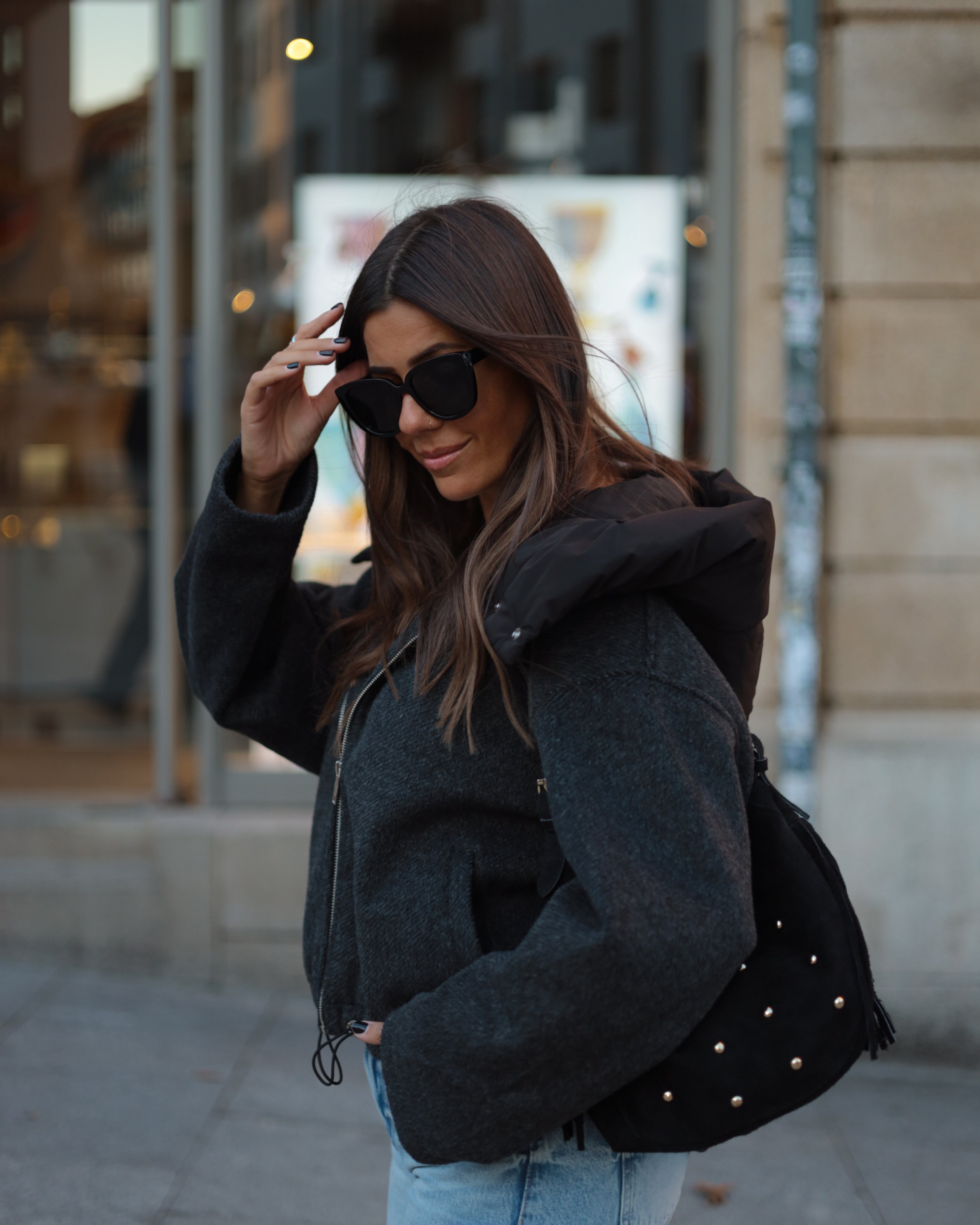 Wool Hooded Zip Jacket