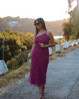 ABBY DRESS - FLORAL FUSCIA