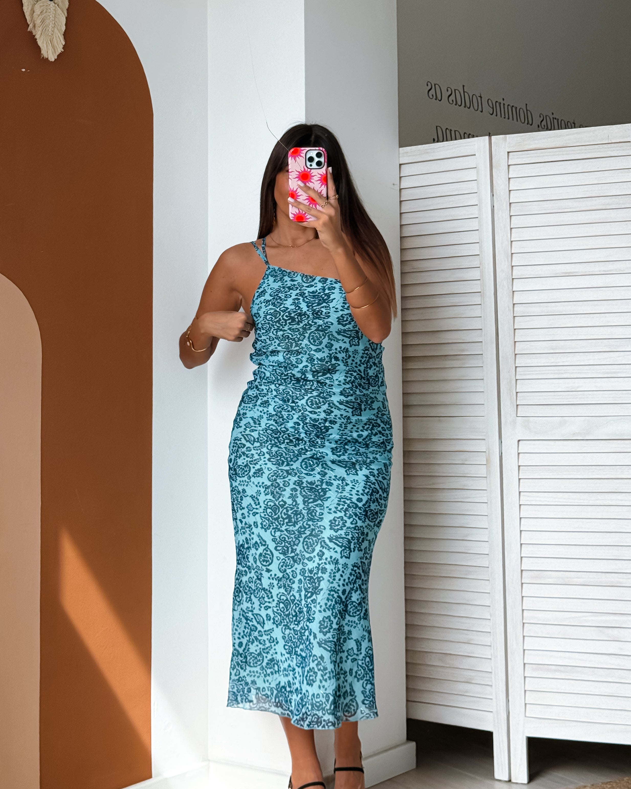 ABBY DRESS - BLUE PAISLEY
