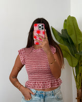TOP CHARLOTTE - PINK & RED