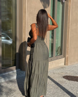 AMALFI DRESS - OLIVE GREEN