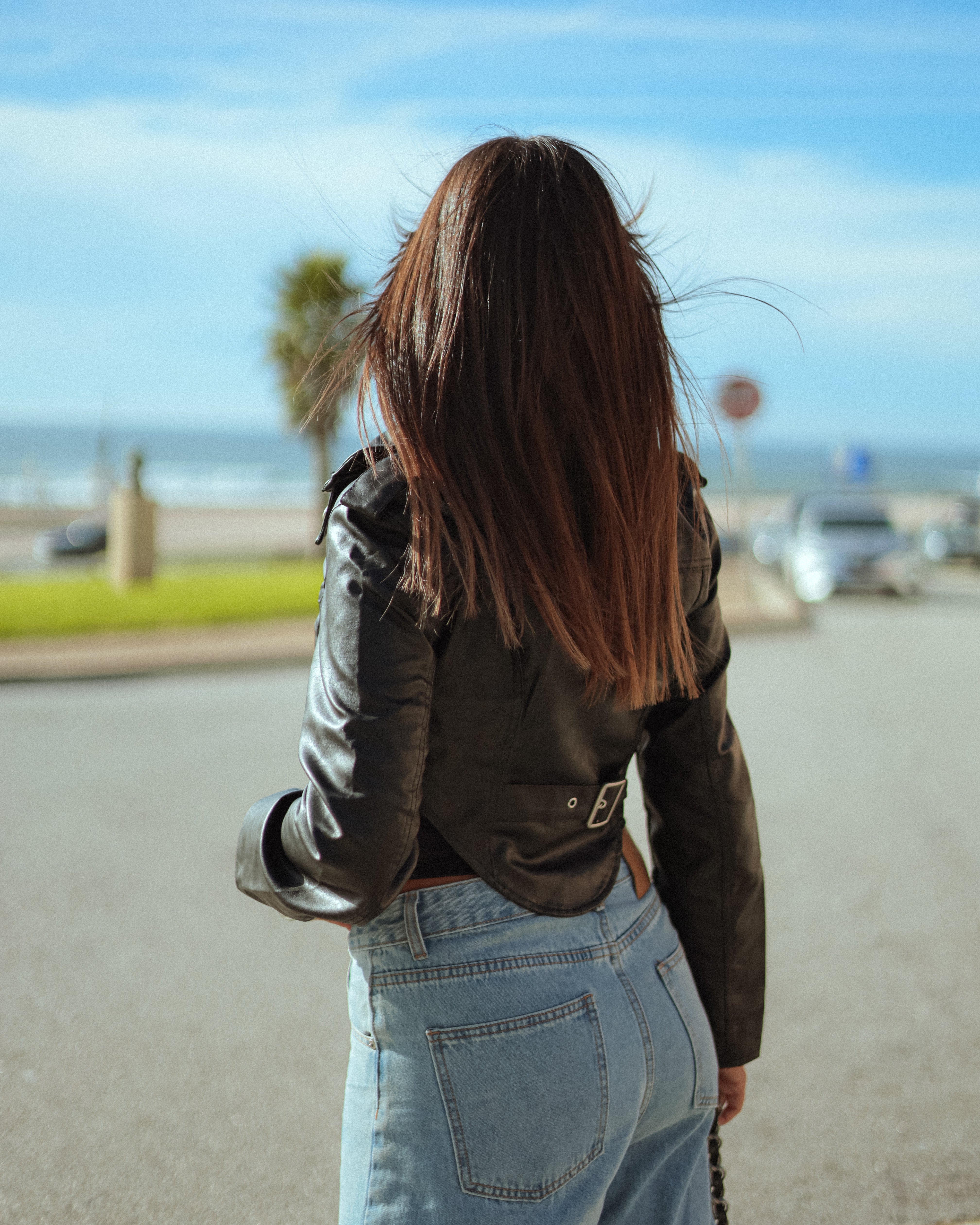 MORGANA FAUX LEATHER JACKET - BLACK