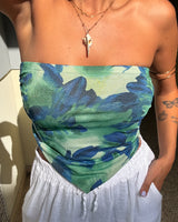 TOP BENEDITA - GREEN & BLUE