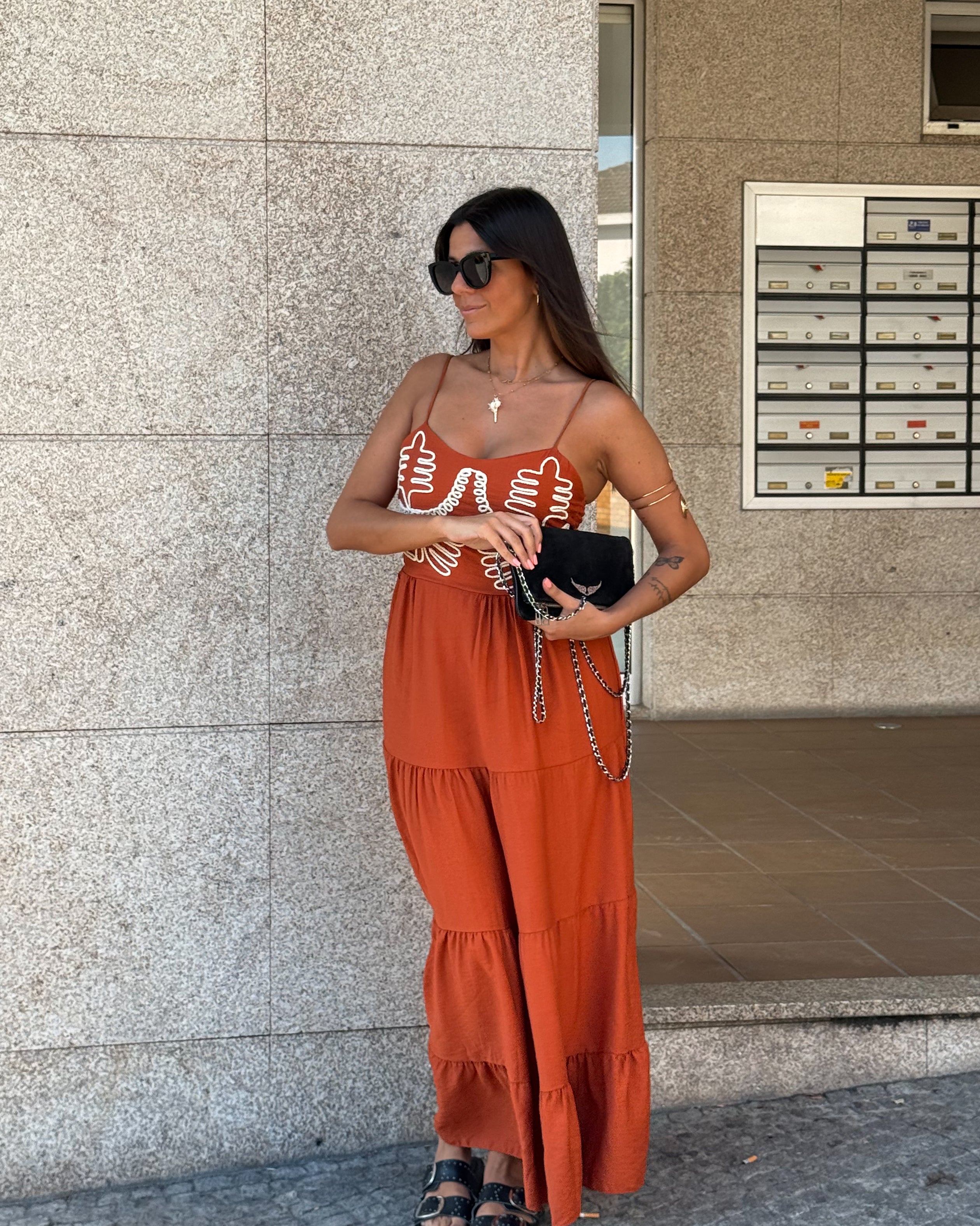 ST. TROPEZ DRESS - TERRACOTTA