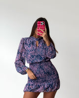 BENEDITA DRESS - BLUE & LAVENDER