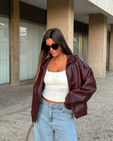 HARPER FAUX LEATHER JACKET
