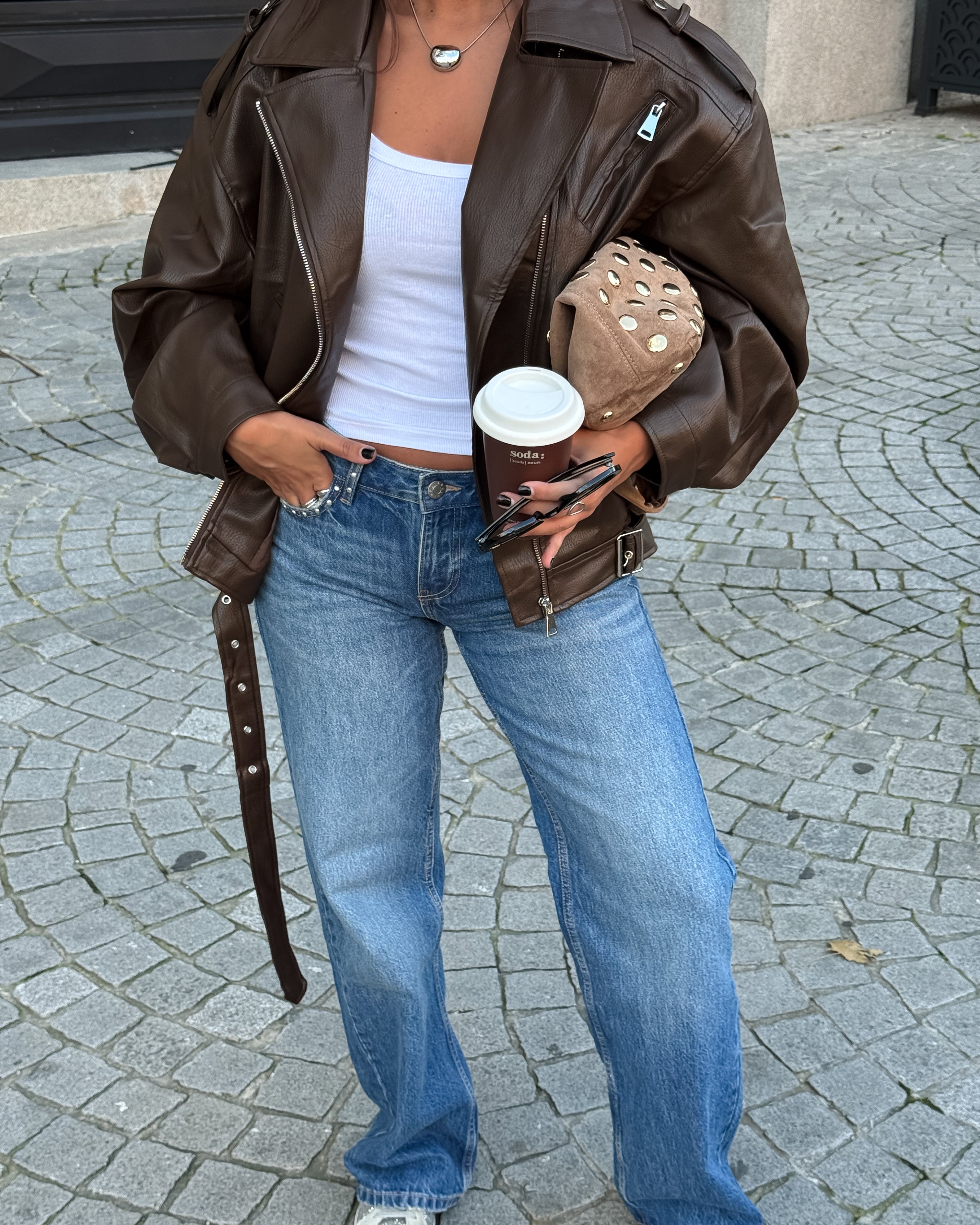 Faux Leather Biker Jacket