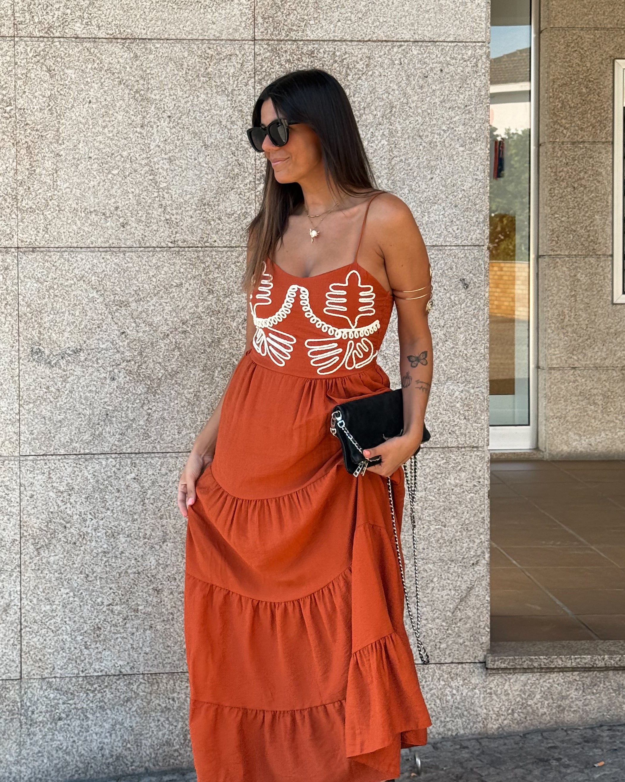 ST. TROPEZ DRESS - TERRACOTTA