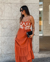 ST. TROPEZ DRESS - TERRACOTTA