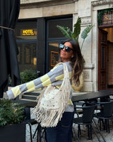 YELLOW & GREY STRIPED POLO KNIT