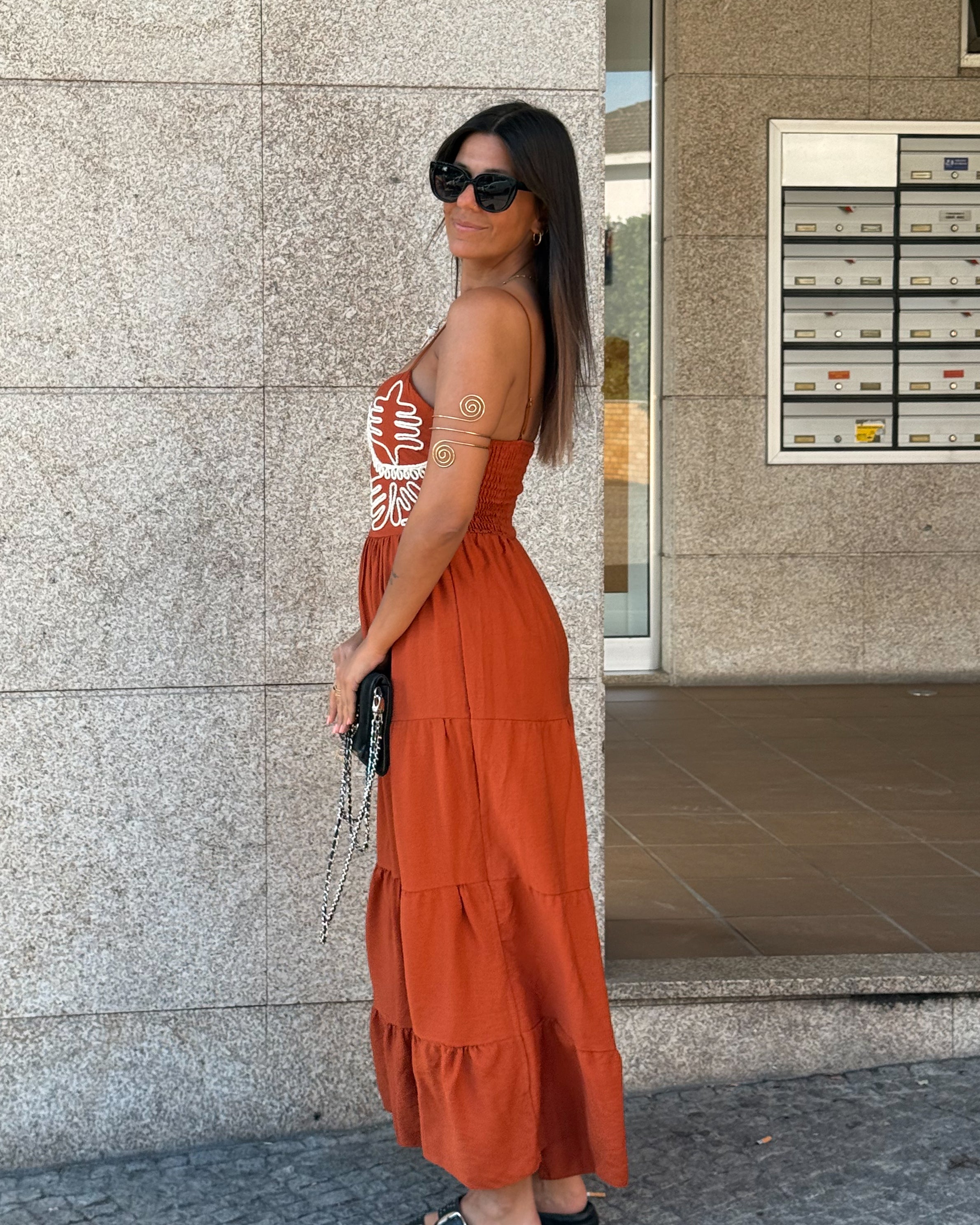 ST. TROPEZ DRESS - TERRACOTTA