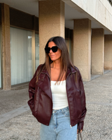 HARPER FAUX LEATHER JACKET