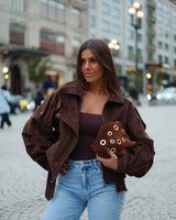 MOCHA SUEDE JACKET