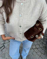 Soft Wool Cardigan in Beige